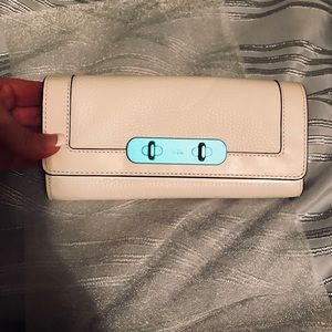 Brand new coach swagger wallet with teal closure